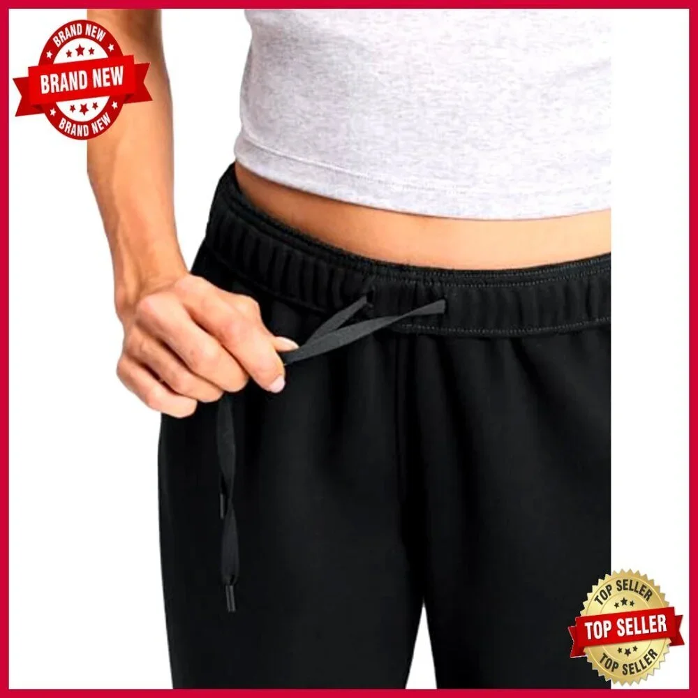 28" Cotton Fleece Lined Joggers, High Rise Relaxed Fit, Lounge Travel Pants - Picture 4 of 4